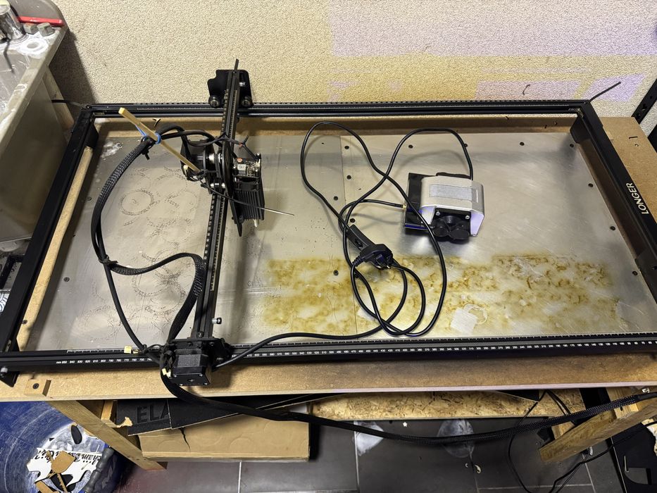 Laser longer ray 10W + przedluzka extend 850x400 mm + pompka