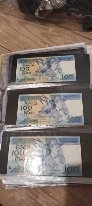 Coleção de notas Portuguesas Escudos