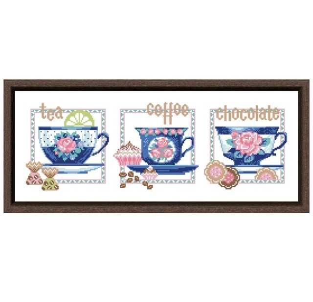 Набір для вишивання 51х20 см Tea coffee chocolate