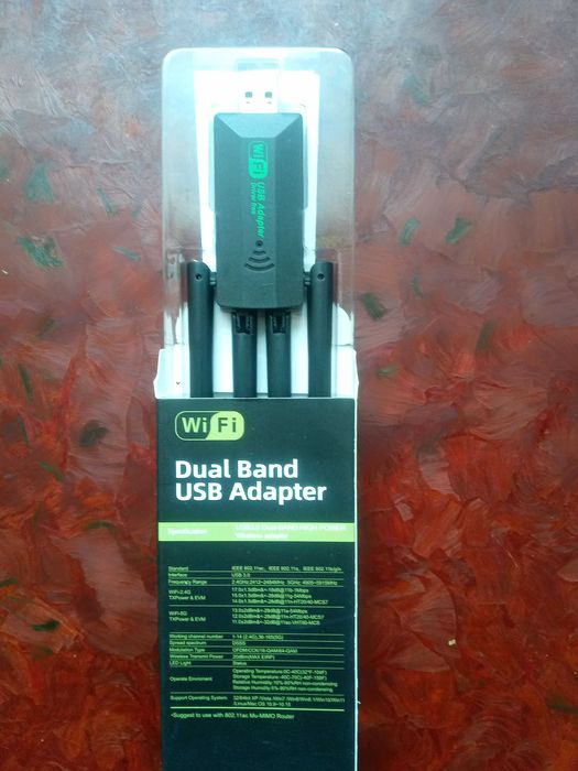 WiFi USB 3.0-адаптер 1200 Мбит/с 2.4G+5Ghz 4 антенны, 802.11AC