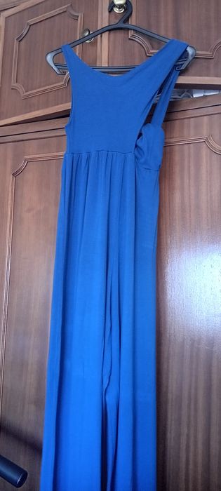 Macacão azul em malha fina