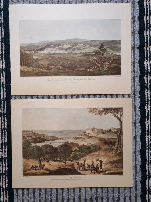 2 Gravuras antigas de Coimbra (século XIX)