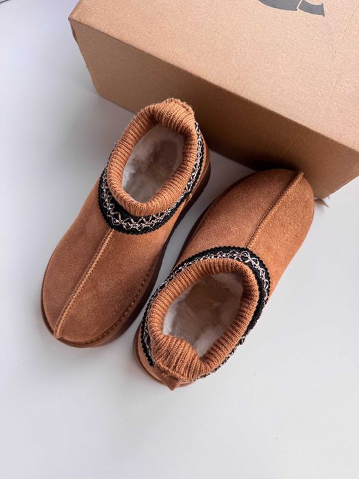 Зимові уггі жіночі з замші та хутра | Теплі черевики