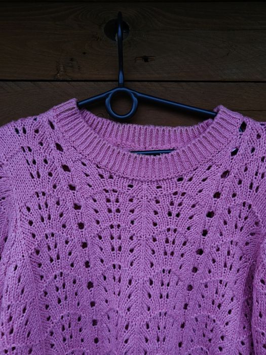 Sweter ażurowy damski