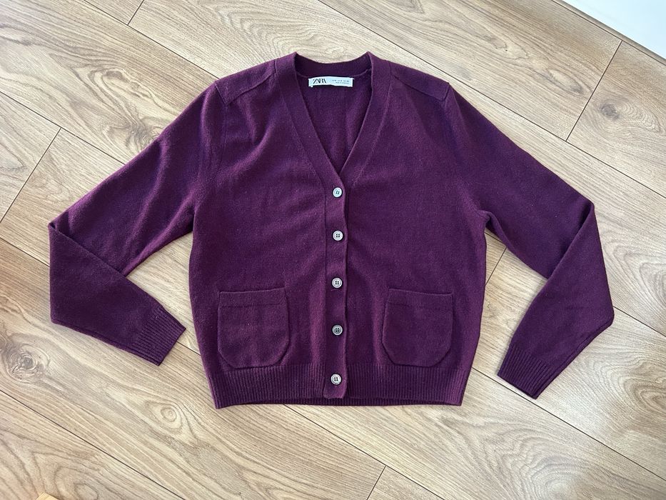 Sweter rozpinany Zara rozm M Nowy Wełna 100%