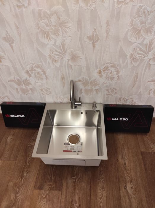 Акция-27% ! кухонные мойки 50*50 -3 mm.Handmade фирмы Platinum Valeso