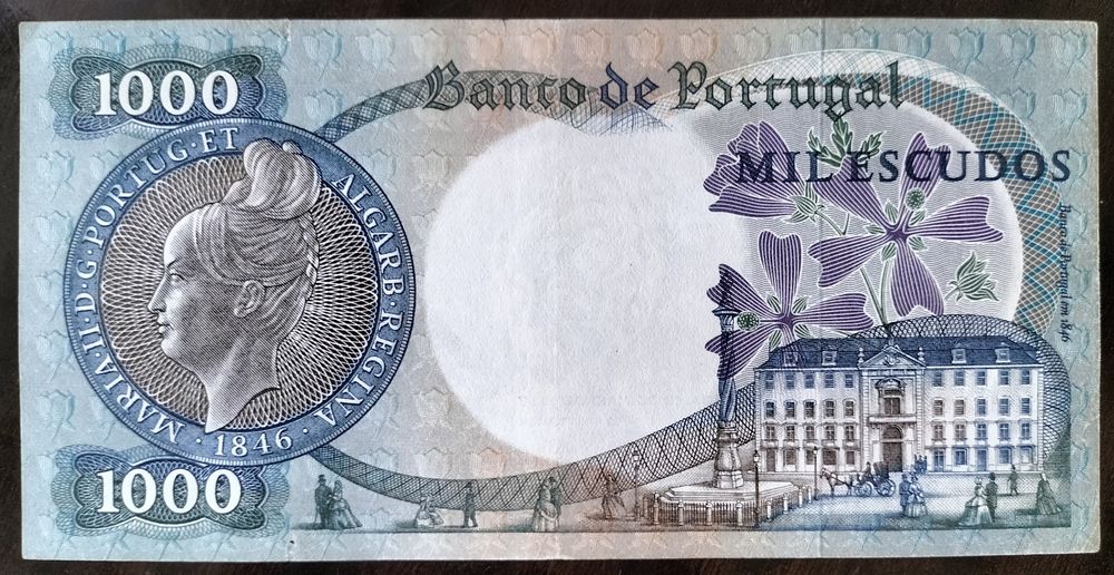 Nota 1000$ 1967 D. Maria Estado Bela