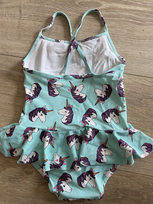 Strój kąpielowy LINDEX z baskinką błękitny 86/92cm - 2 latka