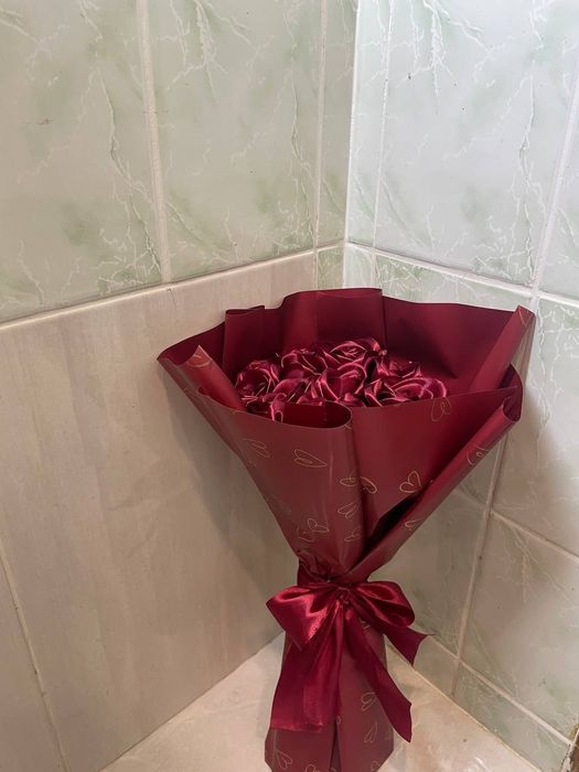 Букет з Атласної стрічки Атласні троянди Атласні Букет з Атласної стрі