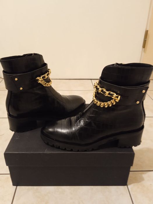 Karl Lagerfeld sztyblety skórzane damskie