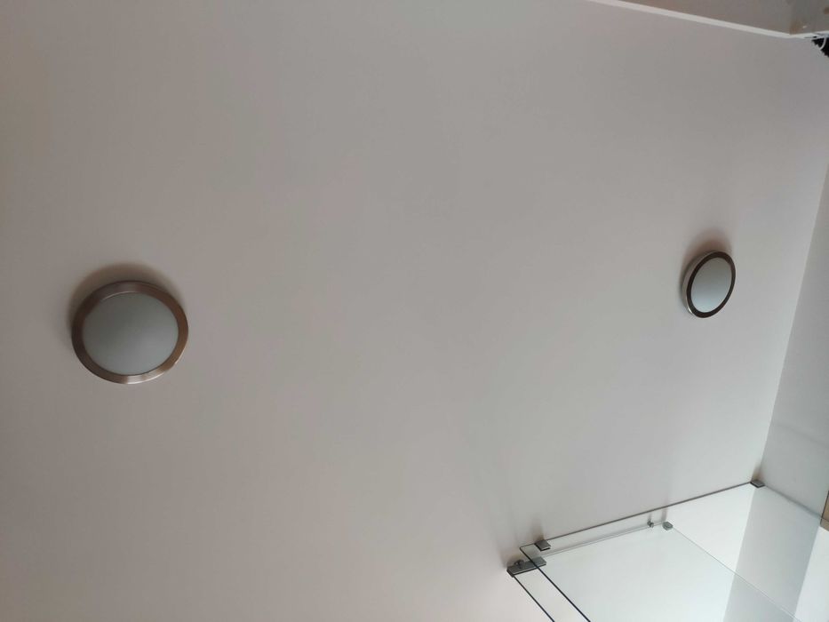 plafon circular teto metal e vidro