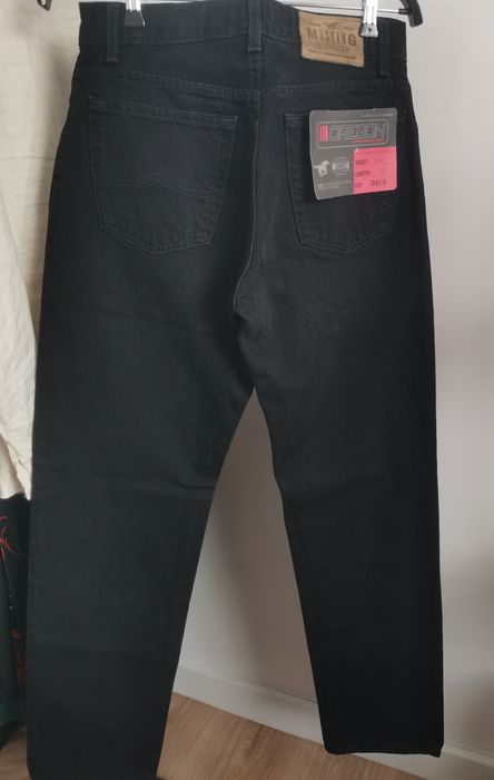Nowe czarne męskie spodnie jeans Mustang