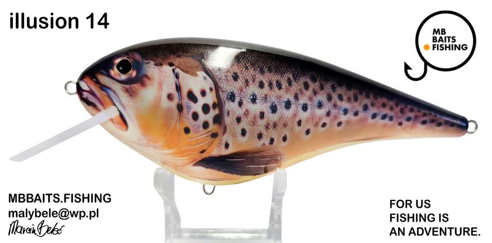 Wobler szczupak/sum illusion 14cm Hand Made