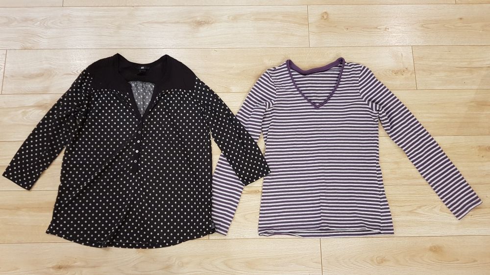 2 bluzki koszulki t shirt s m 36 38 H&M