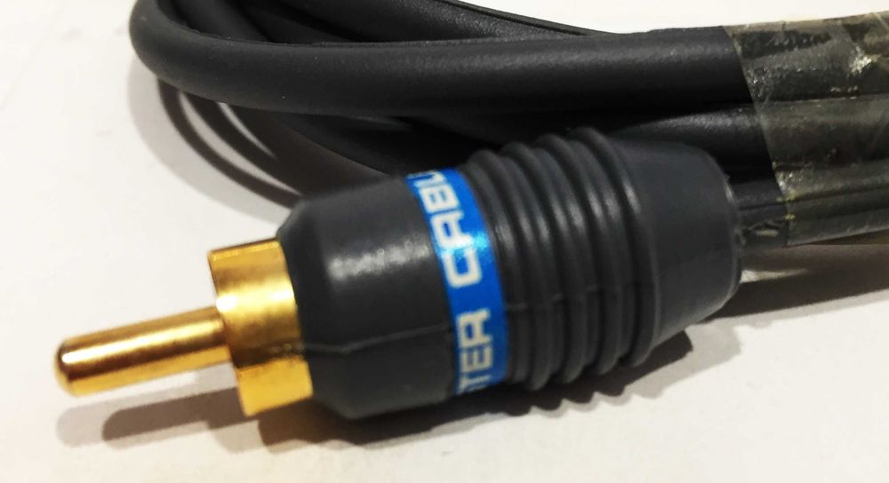 2 x RCA to RCA Male Stereo Audio Coax Cable Cord Gold Plated  4.9 4FT