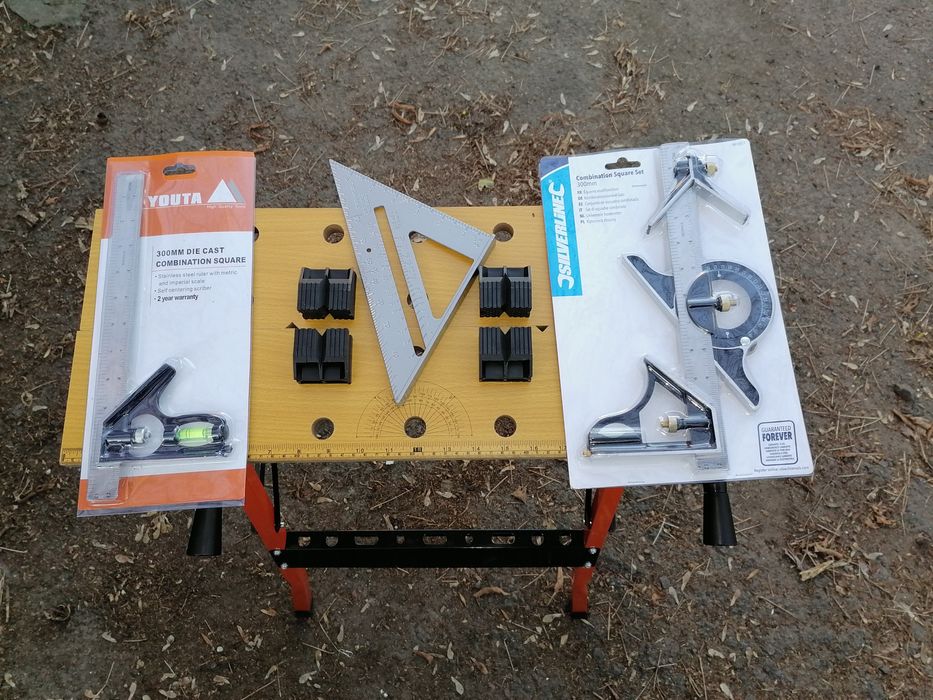 Угольник комбинированный с уровнем и транспортиром