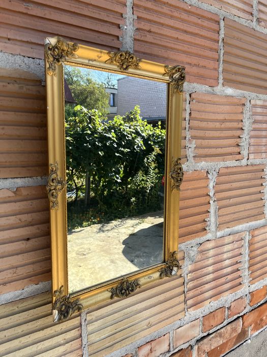 Lustro vintage Antyk dekoracja rama złocona ornamenty