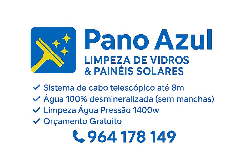 Limpeza vidros | Pano azul