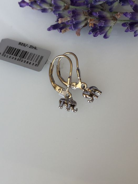 Срібні дитячі сережки Xenox, срібло, цирконій