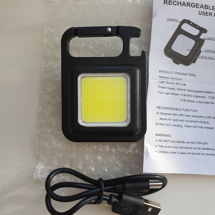 Фонарик аккумуляторный карманный 4 режима роботы