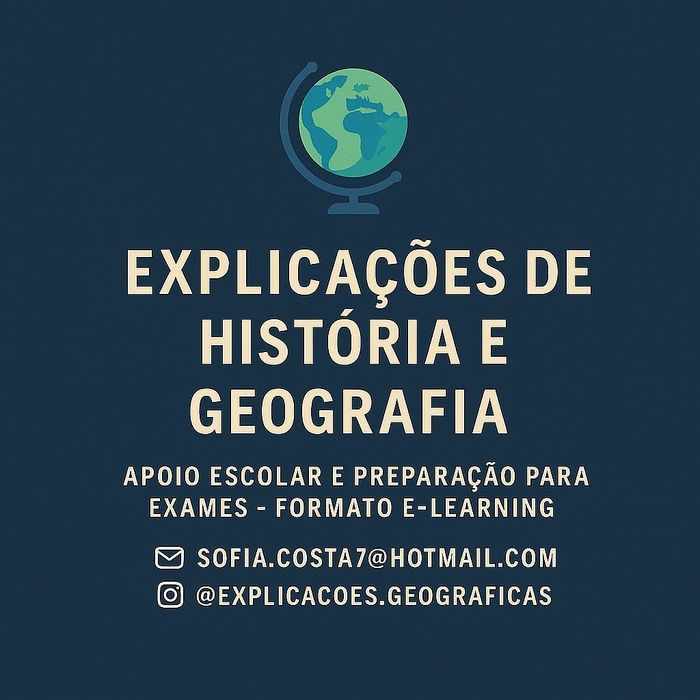 Explicações de Geografia e História e-learning
