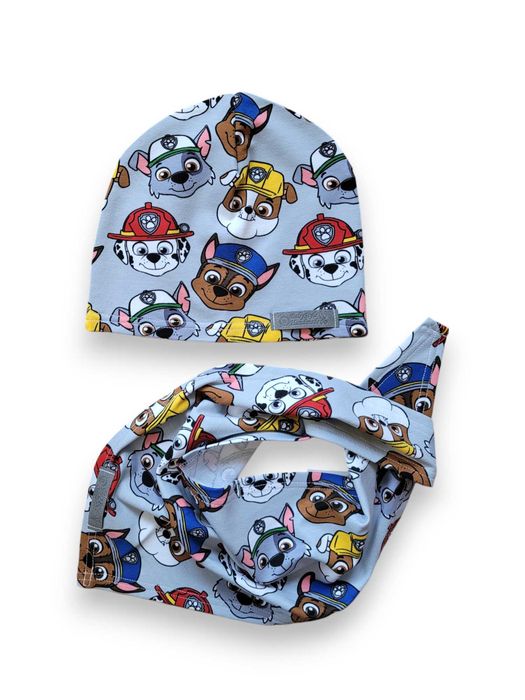 czapka komin chusta na wiosne dla chłopca PSI PATROL handmade 51 52 53