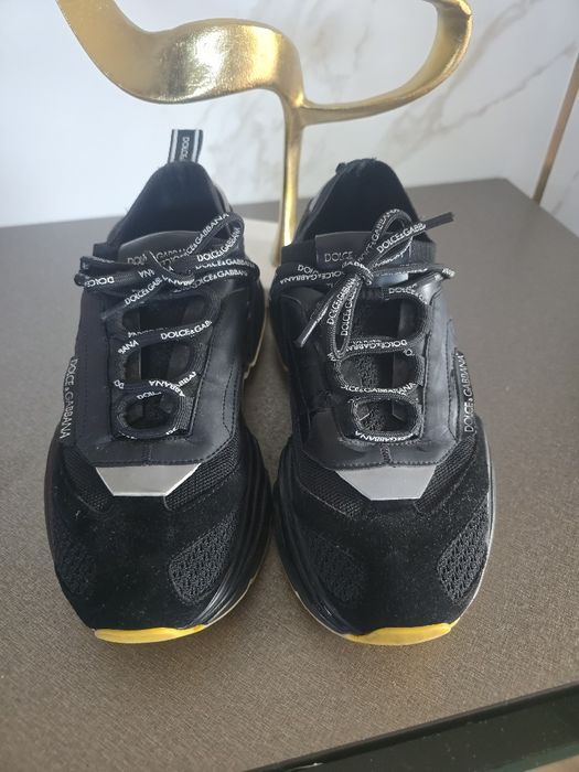Dolce&gabbana sneakersy czarne wygodne elastyczna cholewka 41