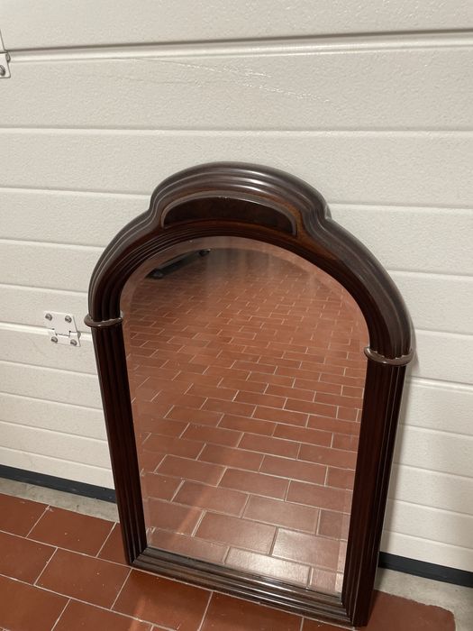 Espelho de Madeira - Mogno - Vintage