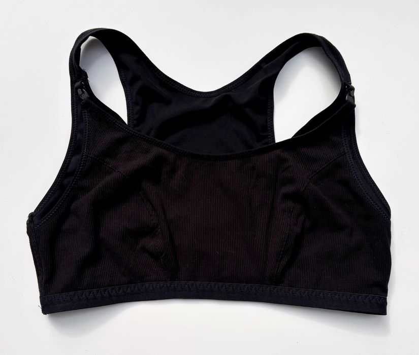 Biustonosz Top Czarny XL 42 Stanik Do Karmienia Mama Prążki