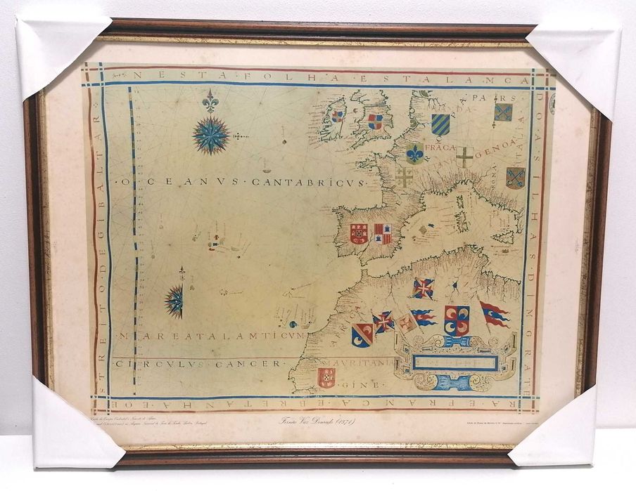 Reprodução Carta Náutica Fernão Vaz Dourado (1571)