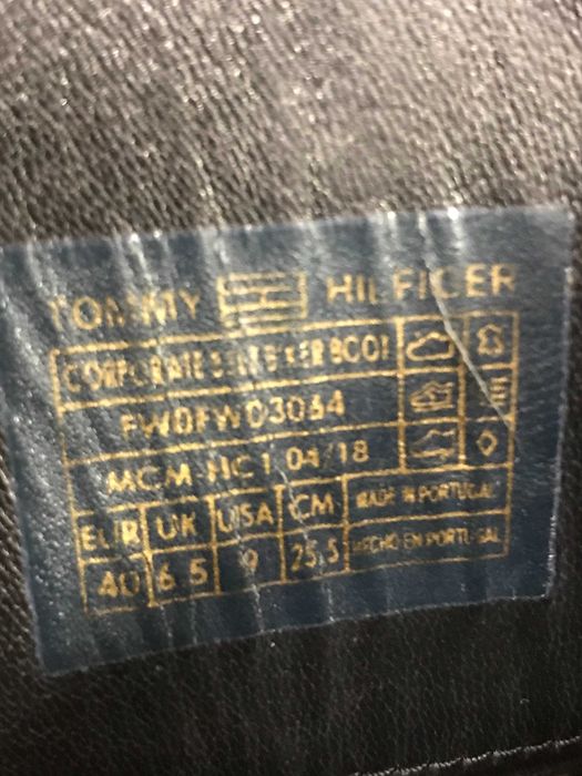 Piękne skórzane botki Tommy Hilfiger Corporate Belt Biker rozm. 40