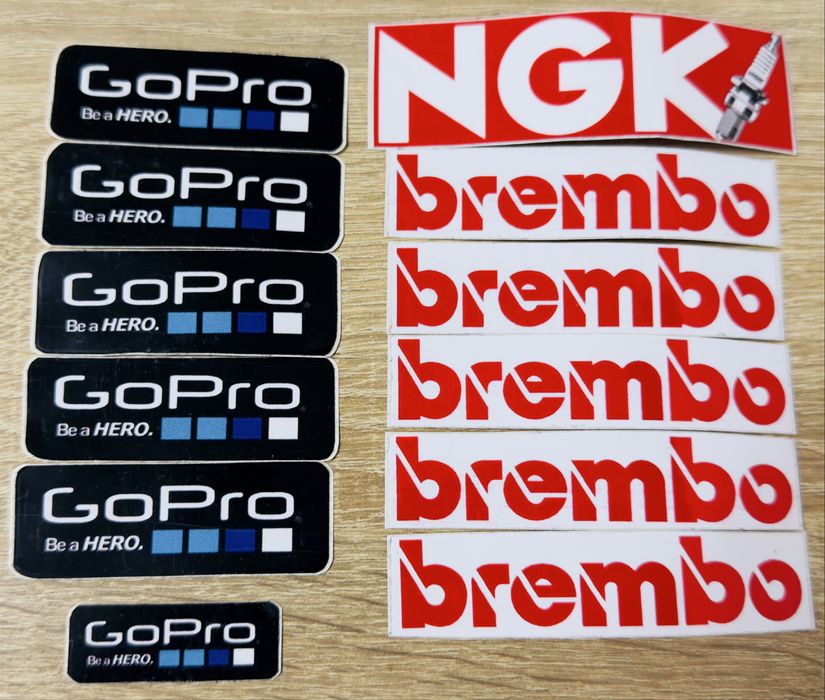 Наклейки/Стикеры на Мопед/Скутер/Moтo brembo MOTUL GoPro NGK