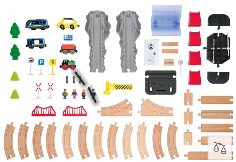 Railway Set Playtive kolejka drewniana