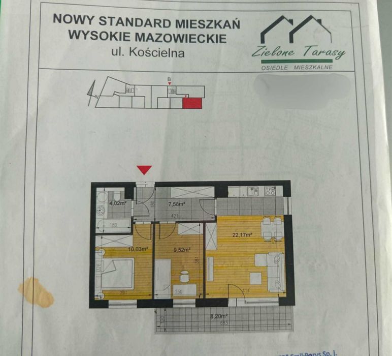 Mieszkanie do wynajęcia 53m² Wys. Maz. Zielone Tarasy