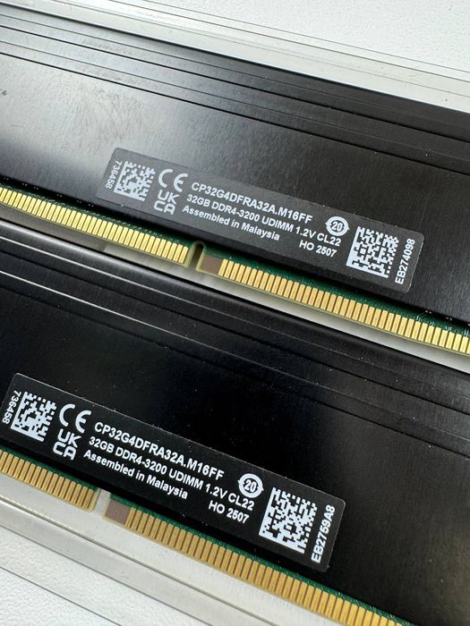 Оперативна пам'ять Crucial Pro DDR4 DIMM 2x32GB 3200MHz CL22 XMP