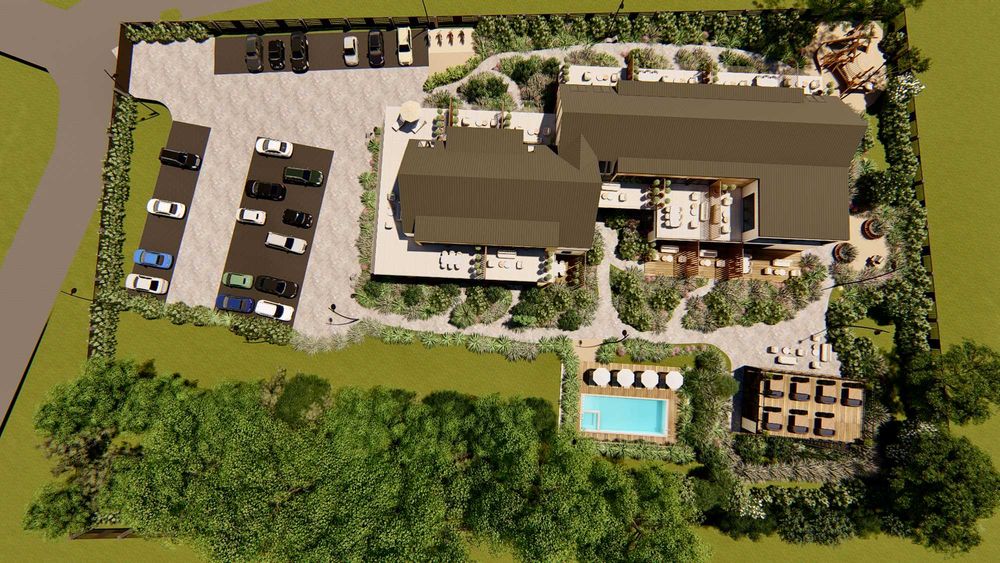 Budynek na dużej działce nad jeziorem Świętajno - apartamentowiec z restauracją
