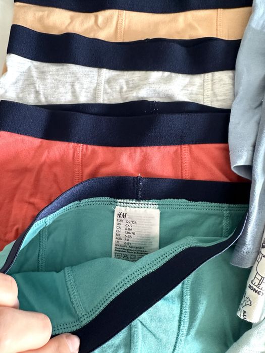 9 szt dziecięcych bokserek majtki dla chłopca h&m 122/128 bluey