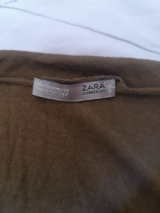 Blusa comprida verde Zara