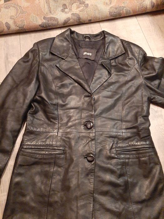 Kurtka/płaszczyk skórzana damska Bravo M