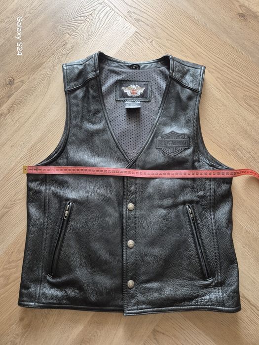 Harley Davidson oryginal  Skull Skórzana Kamizelka roz.M