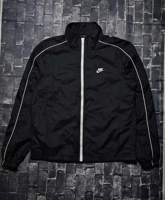 Nike Track kurtka ortalionowa męska, szelest, śliskie, logo, swoosh