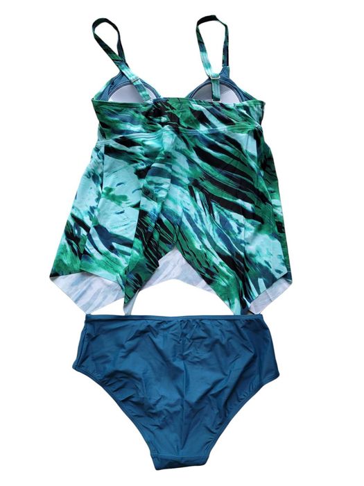 Strój kostium kąpielowy tankini 40,L BonPrix komplet wzór