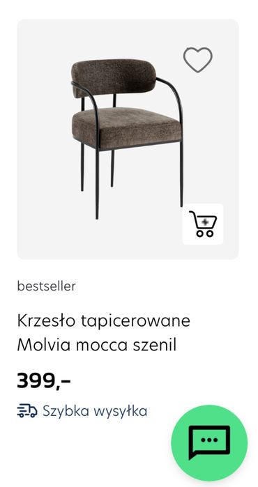Krzesło tapicerowane Molvia Selsey