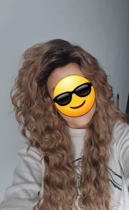 Nowa peruka blond brąz 3D naturalna fryzura