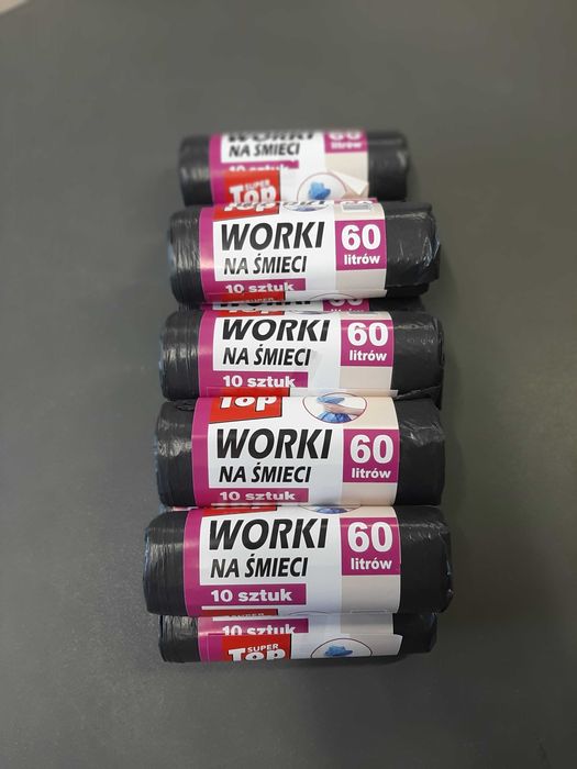 60 litrów worki 100 sztuk czarne
