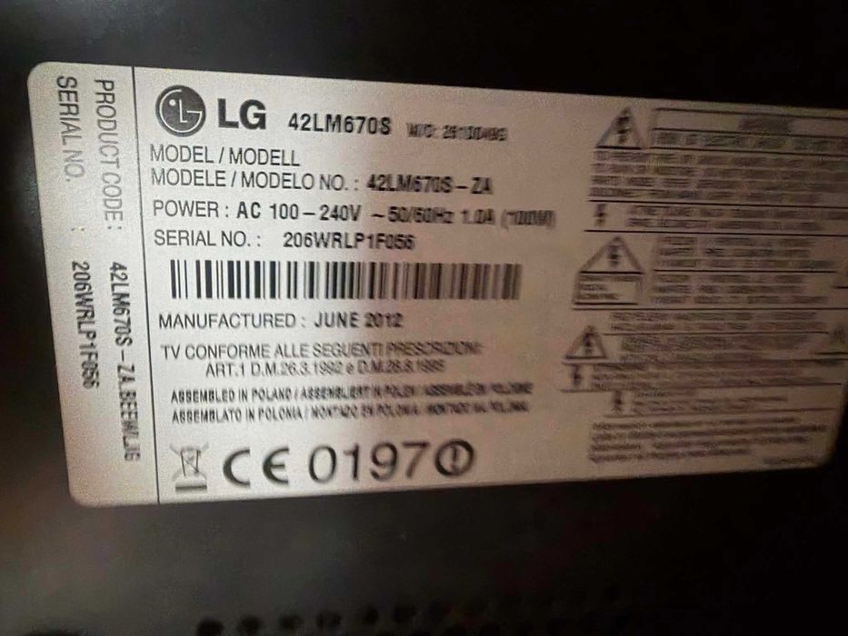 Sprzedam TV LG 42 cale