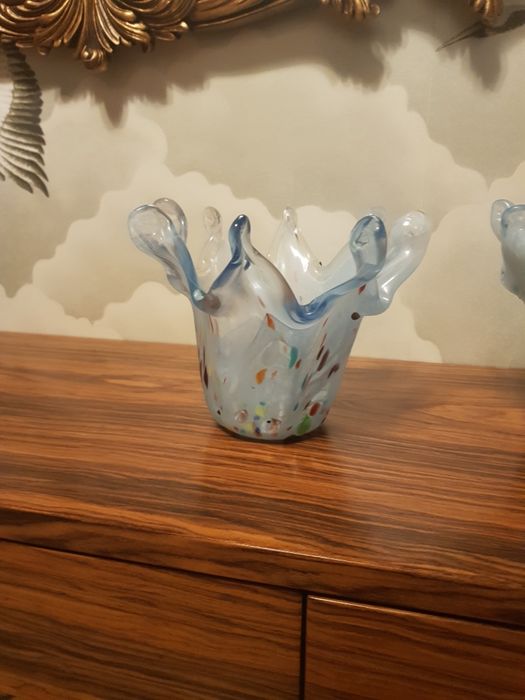 Jarras ou suporte de velas em vidro murano