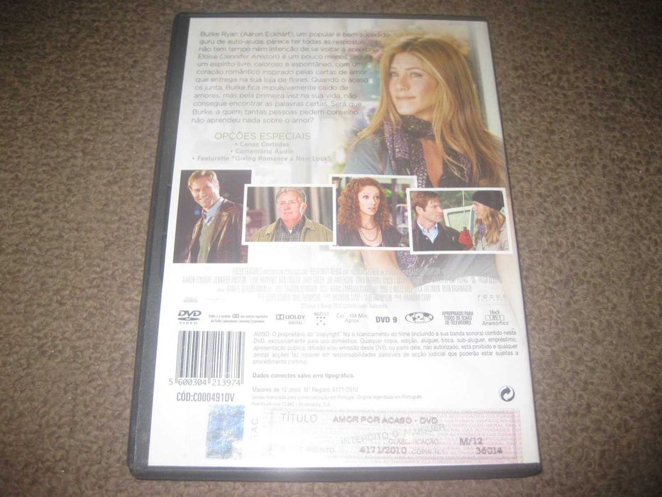 DVD "Amor por Acaso" com Jennifer Aniston