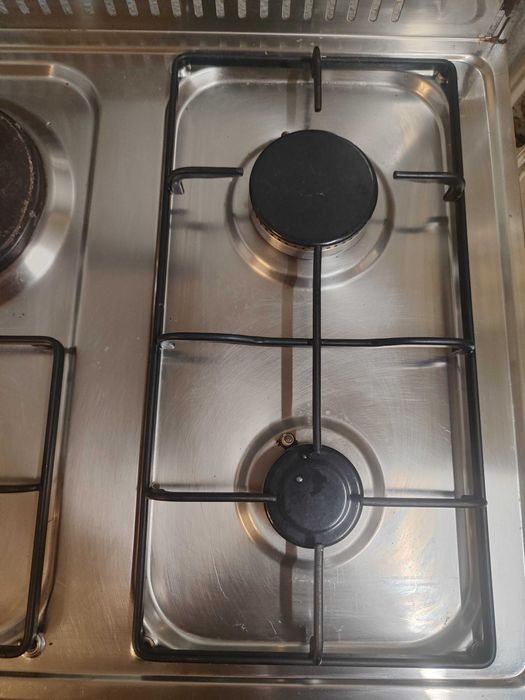 Fogão Tróia – 3 bicos a gás + 1 elétrico | Forno Elétrico