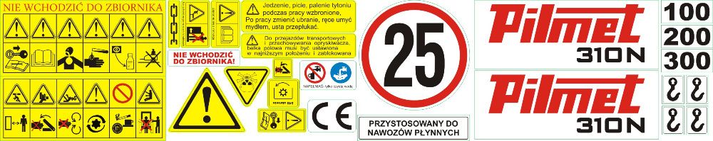 Naklejki Pilmet 1015 Europa 2018 Termit 415 opryskiwacz 615 815